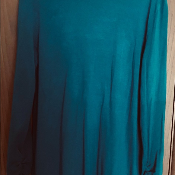 ALFANI Teal Blue Green Long Sweater with Metal Sequins Design - Picture 3 of 4